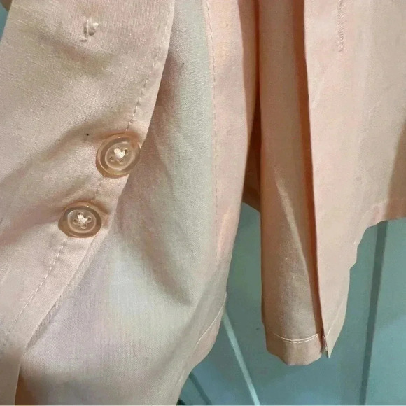 TropiCool Men's Pale Peach Embroidered 4 Pocket Guayabera Shirt Size 2XL - Picture 6 of 9